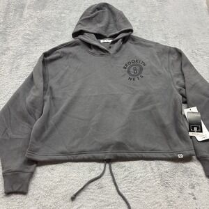 Brooklyn Nets NBA Women's M Hoodie Drawstring Bottom Short Sweatshirt  '47 Brand